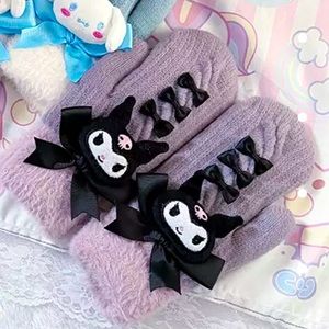 Kuromi Sanrio • Knit Mittens • Plush & Bows Embellishments • Lolita • Cosplay